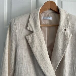 Primark Cream Linen-Blend Blazer